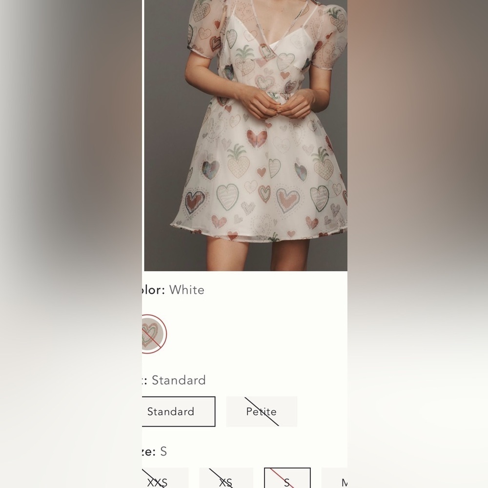 Anthropologie x Farm Rio Semi-Sheer Puff-Sleeve Dress Sz S NWT - Picture 4 of 15